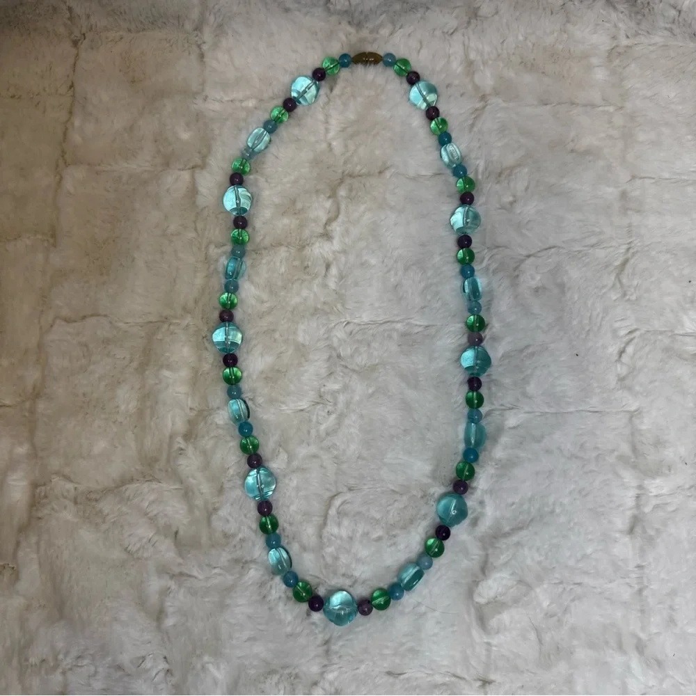 Vintage Multicolor Beaded Necklace 28